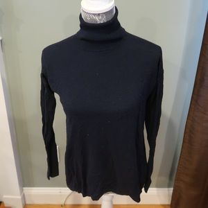 Navy turtleneck